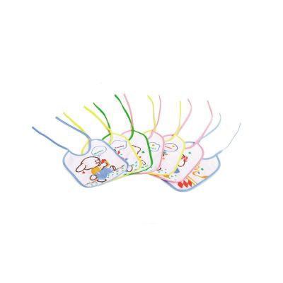 Baveta cu snur, bumbac/pvc  7/set Sunny Baby KRS10202