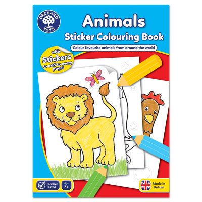 Carte de colorat cu activitati in limba engleza si abtibilduri Animale ANIMALS - ORCB01