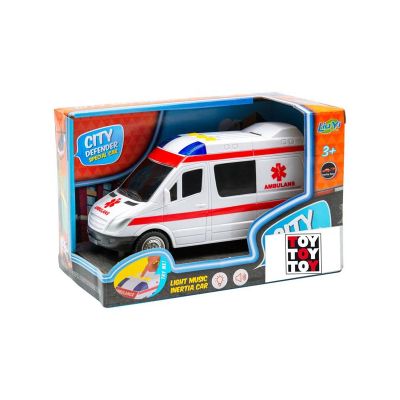 Ambulanta cu sunete si lumini, 17 cm, 3ani+ ,Toy Hausmann KRS876174-562122