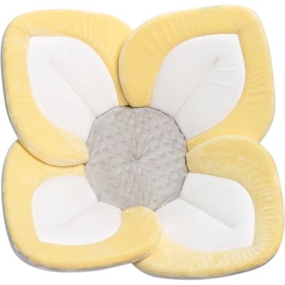 Cadita de plus si salteluta de joaca Lotus BloomingBath BB105L BBJBB105L_Galben/Alb/Gri Deschis