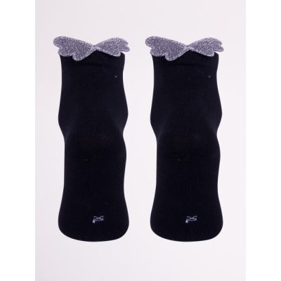 Sosete negre pentru fetite - Aripioare sclipitoare SK-69-1