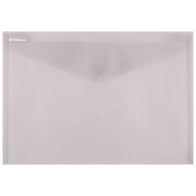 Mapa documente, Donau, A4, inchidere cu capsa, plastic, fumuriu - BPTCDN100651