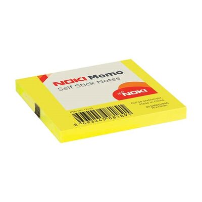 Notite adezive, Noki, 75 x 75 mm, galben, 100 file/set - BPTCDY000250