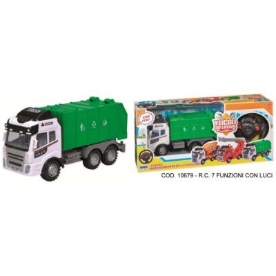 Masina de gunoi cu telecomanda cu lumini RS Toys - SOLRS10679