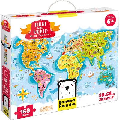 Puzzle Descopera lumea - Tinerii exploratori, 168 piese, 98x68cm Banana Panda BP33672 BBJBP33672_Initiala