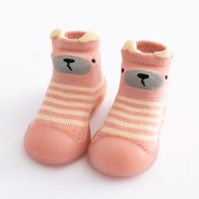 Mocasini cu talpa antiderapanta - Pink teddy MDDW820-2-c5.Marimea 26