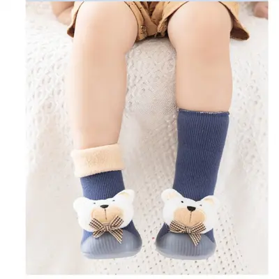 Mocasini cu talpa antiderapanta - White teddy MBDW823-3-MOC4