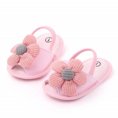 Pantofiori decupati roz cu margareta roz MDd2459-5-SA3