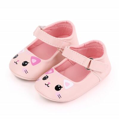 Pantofiori pentru fetite - Pisicuta roz - MDd2492-2-p01.6-9 luni (Marimea 19 incaltaminte)