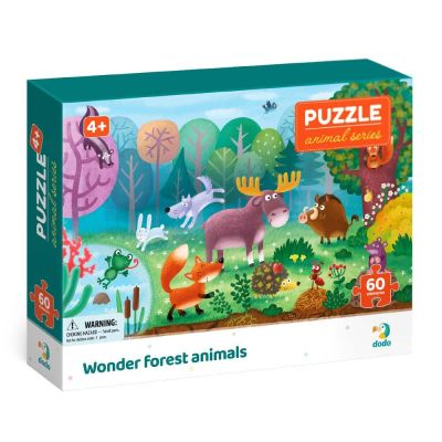 Puzzle - minunatele animalute din padure (60 piese)