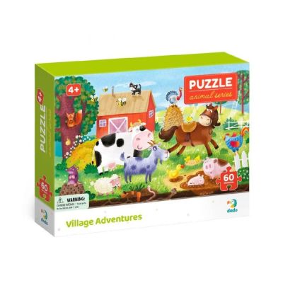 Puzzle - peripetii la ferma (60 piese)