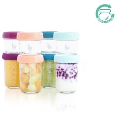 Babymoov - Set 8 boluri gradate din sticla, 100 ml / 220 ml BBBA004312