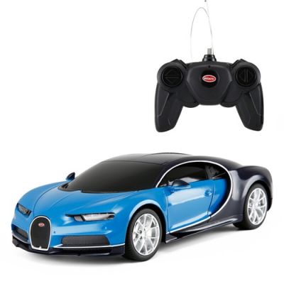 MASINA CU TELECOMANDA BUGATTI CHIRON ALBASTRU CU SCARA 1 LA 24 VIVRas76100_Albastru