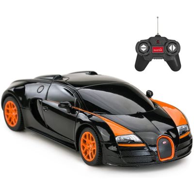 MASINA CU TELECOMANDA BUGATTI GRAND SPORT VITESSE NEGRU CU SCARA 1 LA 18 VIVRas53900_Negru