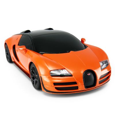 MASINA CU TELECOMANDA BUGATTI GRAND SPORT VITESSE PORTOCALIU CU SCARA 1 LA 24 VIVRas47000_Portocaliu