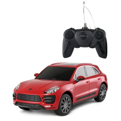 MASINA CU TELECOMANDA PORSCHE MACAN TURBO ROSU CU SCARA 1 LA 24 VIVRas71800_Rosu