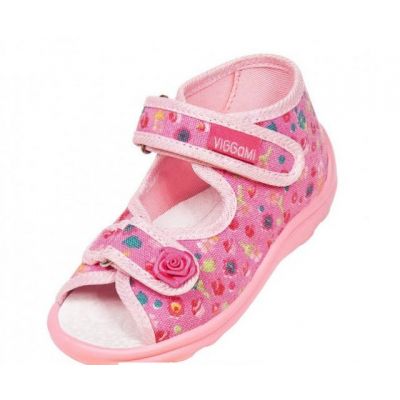 Sandalute pentru fetite - Floricele colorate - VIG70.Marimea 24