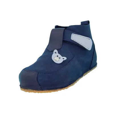 Pantofi Barefoot din piele naturala Baby Fox Bleumarin - recomandati pentru primii pasi - FOX50002