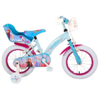 Bicicleta copii Volare Frozen cu roti ajutatoare 14 INCH 2 frane de mana - SOLVOL91450-CH-IT