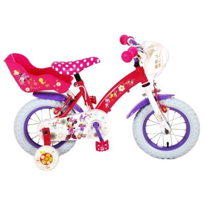 Bicicleta copii Volare Minnie Mouse cu roti ajutatoare 12 INCH cu 2 frane mana - SOLVOL31226-CH-IT