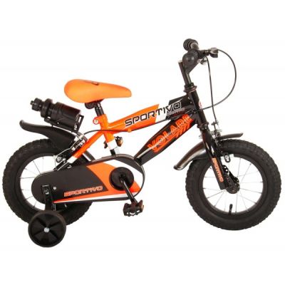 Bicicleta copii Volare Sportivo Portocalie 12 inch cu 2 frane de mana si sticla apa - SOLVOL2033