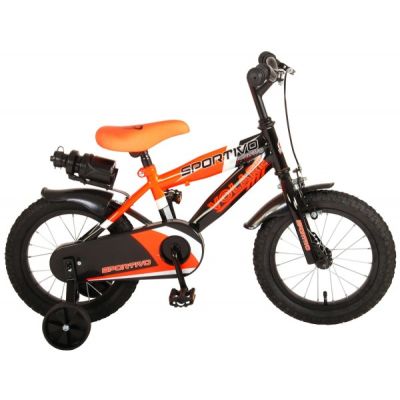 Bicicleta copii Volare Sportivo Portocaliu 14 inch cu frana de mana si sticla apa - SOLVOL2042