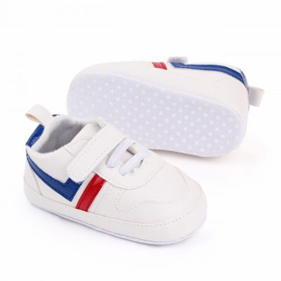 Adidasi albi cu sireturi din elastic MDd2539-1-p8.6-9 luni (Marimea 19 incaltaminte)