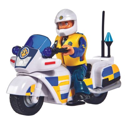 Motocicleta simba fireman sam police cu figurina malcolm si accesorii hubs109251092038