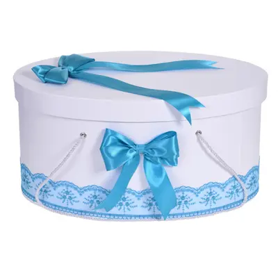 Cutie trusou botez dantela turcoaz si fundite asortate baietel Denikos&reg; 809 NKO5238
