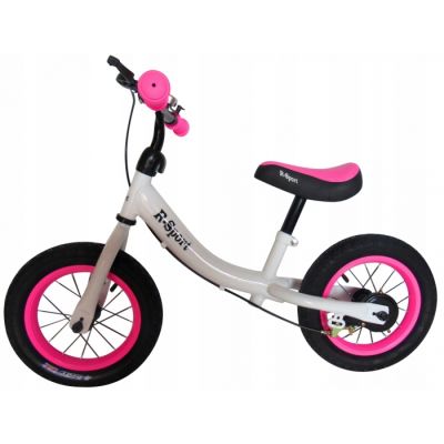 Bicicleta fara pedale r-sport r3 - alb - roz edeeditsr7pinkwhite