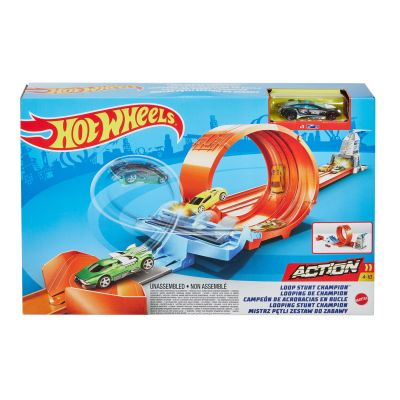 HOT WHEELS CIRCUIT RAPID CU LANSATOR PENTRU CASCADORII SI MASINUTA EXCLUSIVA VIVMTGBF81_GTV13