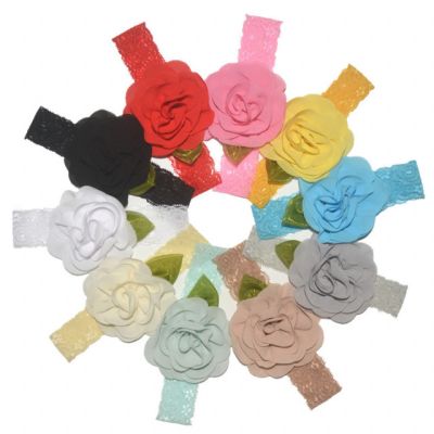 Bentita din dantela cu floare aplicata MDFD310-R2