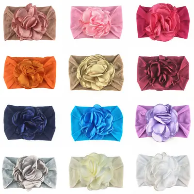 Bentita lata cu floare din saten aplicata MDFD361-c7