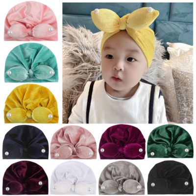 Caciulita tip turban din catifea cu perlute MDx-19088