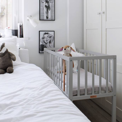 Patut Din Lemn Pentru Bebe, Inaltime Saltea Reglabila, Stardust  Craft Gri 120a 60 Cm Pjbstardust_grey