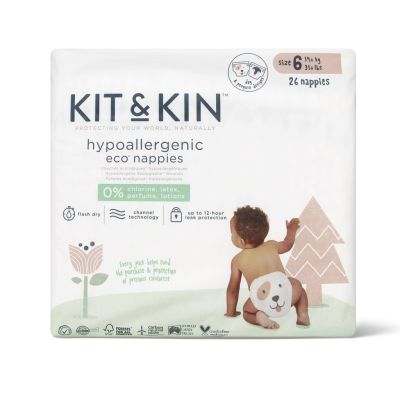 Scutece hipoalergenice eco kit&kin, marimea 6, 14 kg+, 24 buc tnakks6nappiesdp