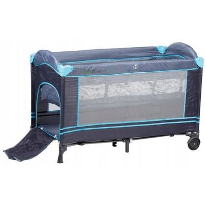 Patut pliabil cu 2 nivele ecotoys - bleumarin ede607