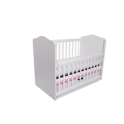 Patut vessanti como balansoar culisant - alb cu roz + saltea cocos confort 120 x 60 x 12 cm edep12dbcl_d125