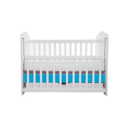 Patut vessanti como culisant cu sertar - alb cu albastru + saltea cocos confort 120 x 60 x 12 cm edep12dclcs_d150