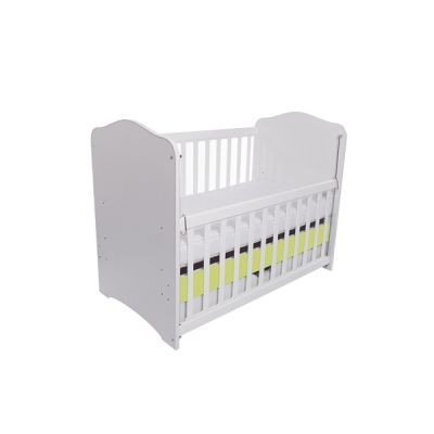 Patut vessanti como culisant cu sertar - alb cu verde + saltea cocos confort 120 x 60 x 12 cm edep12dclcs_d134