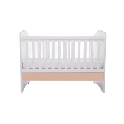 Patut vessanti como fara sertar - alb cu cappucino + saltea cocos confort 120 x 60 x 12 cm edep12dfs_d126