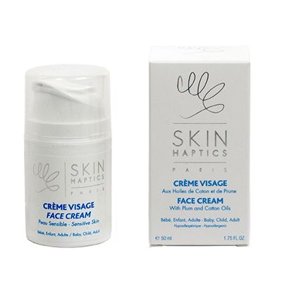 Crema pentru fata skinhaptics cu ingrediente naturale, propreietati calmante, potrivita pentru toate tipurile de piele, 50 ml tnacv50