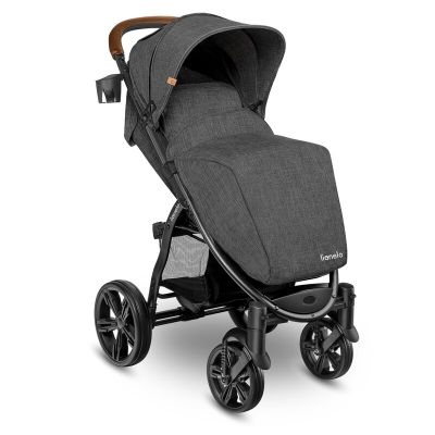Lionelo - Carucior sport Annet Plus Stone Caramel Cu accesorii, 0-22 kg, Gri BYNLO-ANNET_PLUS_STONE_CARAMEL