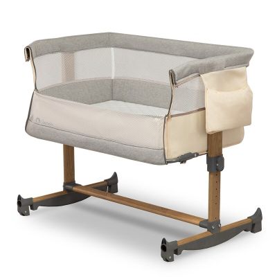 Lionelo - Patut co-sleeper Leonie Sand Cu sistem de leganare, 83x50 cm, Bej BYNLO-LEONIE_BEIGE_SAND