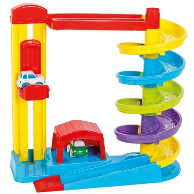 Pista de masini pilsan road set with car lift albastru cu 2 masinute hubpl-07-668