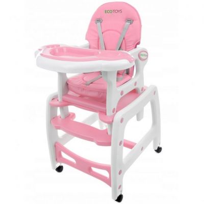 Scaun de masa 3 in 1 ecotoys hc-223 roz edeedihc-223pink