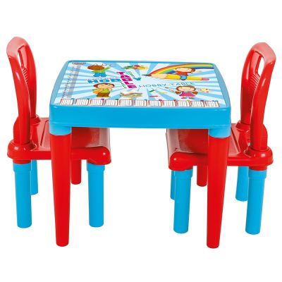 Set masuta cu 2 scaune pentru copii pilsan hobby study table blue hubpl-03-414-bl