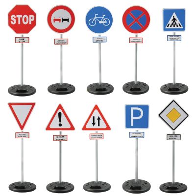 Set pilsan jucarie indicatoare rutiere traffic signs hubpl-03-415