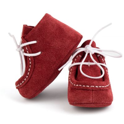 Botosei mocasini fetite BabyFox Rosu Pal - cu siret uni - FOX10312-22