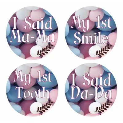 Set 26 Stickere pentru fotografii aniversare My First Baby Milestone Stickers 20 cm - pentru fotografii copii / bebelusi